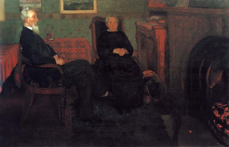 William Stott of Oldham Portrait of My Father and Mother oil painting image